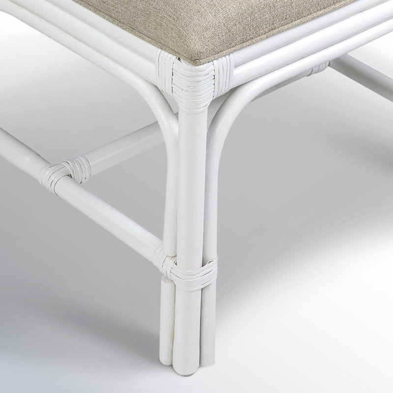 Chaise d'appoint tissée Wren, Blanc