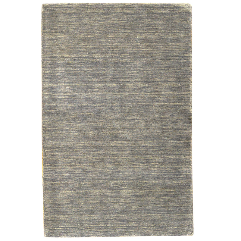 Tapis gris et argent noué à la main de haute qualité