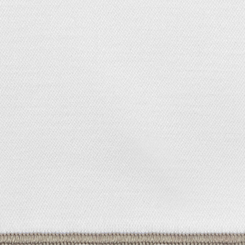 Arlo Oblong Tablecloth, 126" x 72", White/Cappuccino