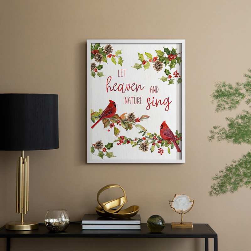 Heaven Sing Framed Print - Solid Wood, 30" H x 24" W, White