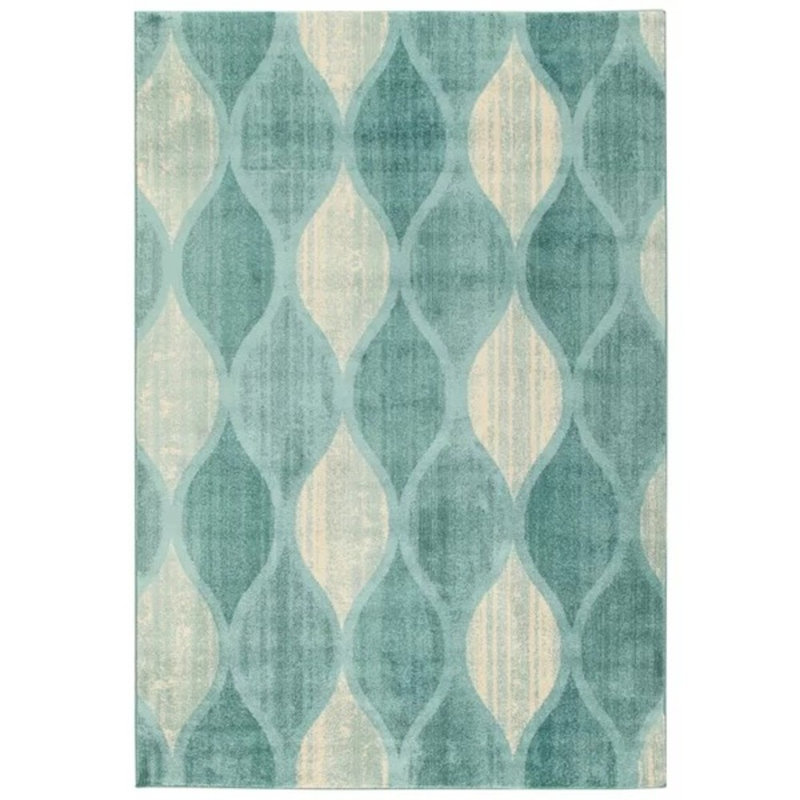 Dunnell Rectangle Geometric Hand Hooked Area Rug, Rectangle 200 x 290cm