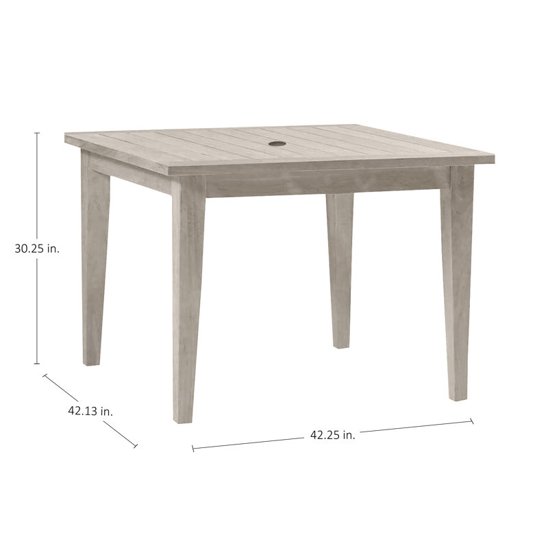 Club Teak Outdoor Dining Table, Oyster Teak