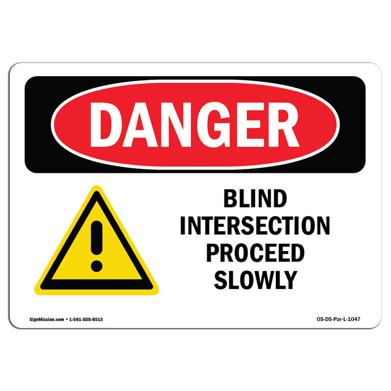 OSHA Danger Sign, 12" H x 18" W x 0.1" D