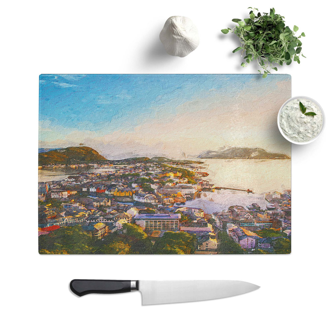 Tempered Glass Alesund in Norway Chopping Board