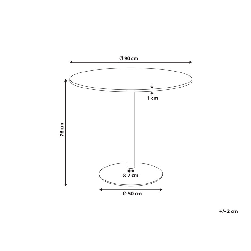 Algy Metal Base Dining Table, Beige
