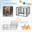 Barrière en métal pour animaux 23,5 po H