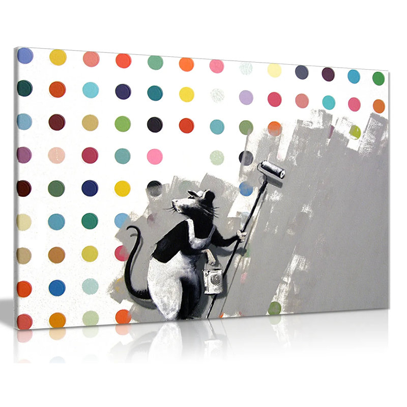 Does Damien Hirst by Banksy - Wrapped Canvas Print, 20cm H x 31cm W
