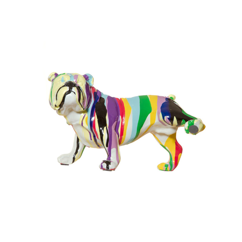 Klatt Graffiti Bull Dog avec la patte levée - 10 po de long