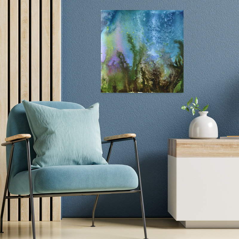 Contemporary Art Abstract Mystical Contemporary Forest Landscape Wall Art by Isabel Aguilar Alonso - Wrapped Canvas Print