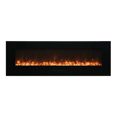 Recessed Wall Mounted Electric Fireplace -  Amantii, WM-FM-26-3623-BG-ICE