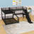 Triple L-Shape Bunk Bed With Slide And Desk,USB Ports-583108891