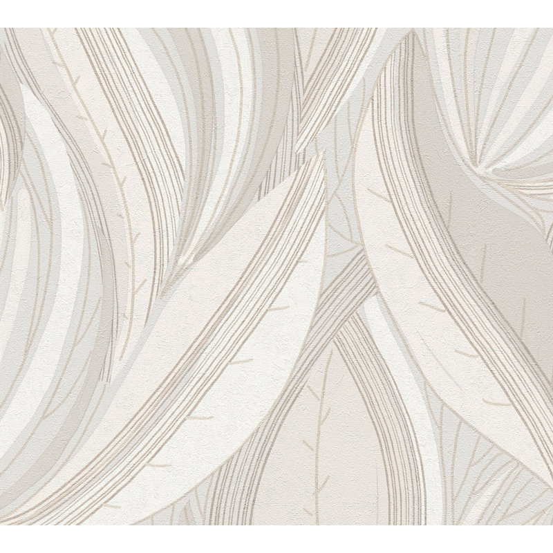 Galerie Horizon Flowing Leaf Wallpaper, Cream