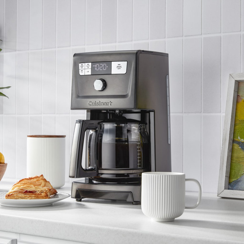 Perfectemp 14-Cup Programmable Coffeemaker, Black/Stainless Steel