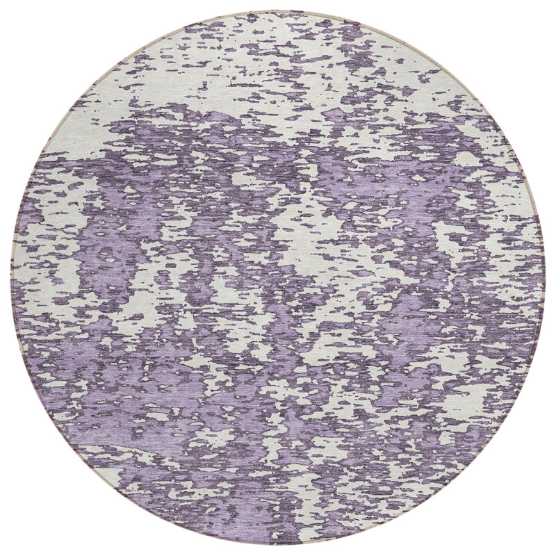 Tapis rectangulaire Alegandro avec envers antidérapant, Rond 8 pi