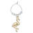 Tropical Pineapple and Flamingo Wine Charm