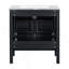 Ensemble de meuble-lavabo noir 60 po avec double meuble-lavabo (séparé), double lavabo en céramique, tablette de rangement et tiroirs séparés (miroir non inclus) - Solution de salle de bain moderne pour salles de bain spacieuses-592433511