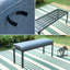 Banc de patio en aluminium avec coussin Craver