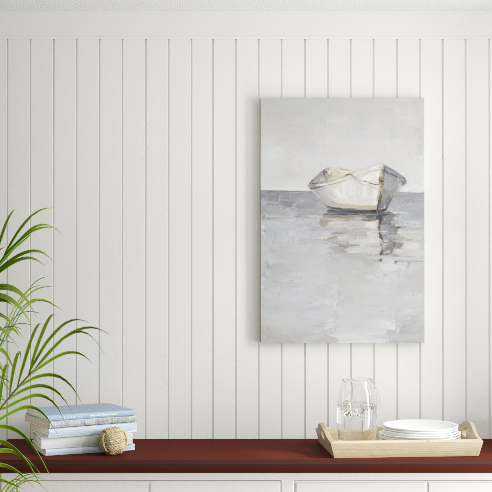 " Boat On The Horizon I " by Ethan Harper Painting Print Breakwater Bay