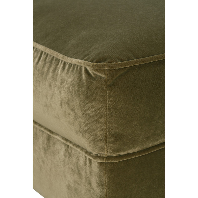Marleigh Ottoman, Washed Oak, Olive Velvet (13295-13)