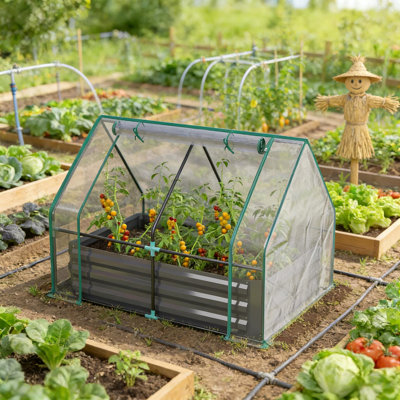 2-In-1 Raised Planter Greenhouse,Raised Garden Bed,Planter Raised Bed