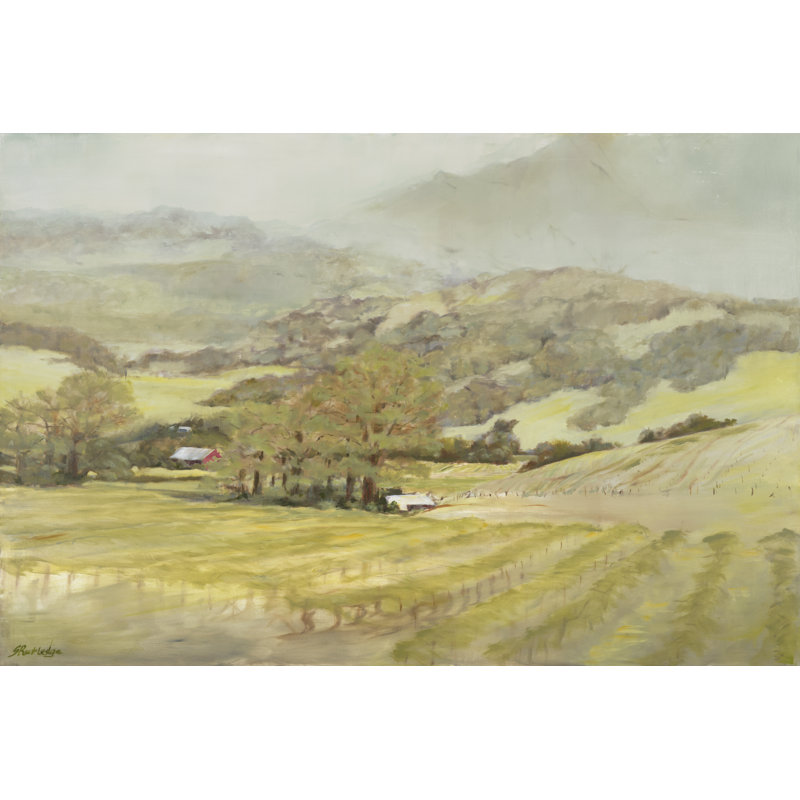 'Spring Vineyard' by Silvia Rutledge - Painting Print, Wrapped Canvas, 81cm H x 122cm W
