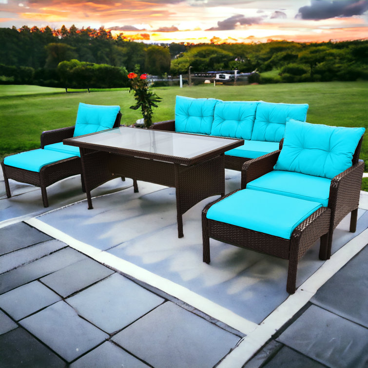 Rectangular 5 - Person Dining Set With Cushions(Box 3 Of 3 ,incomplete)