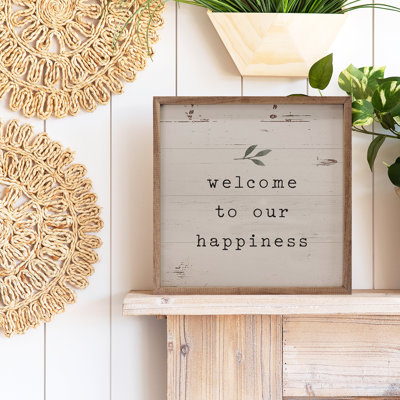 Welcome To Our Happiness Greenery