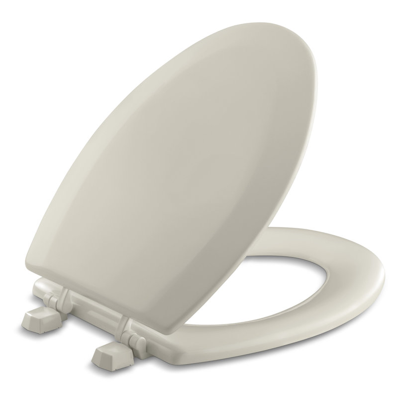 Siège de toilette allongé Triko avec charnières en plastique, Rose sauvage