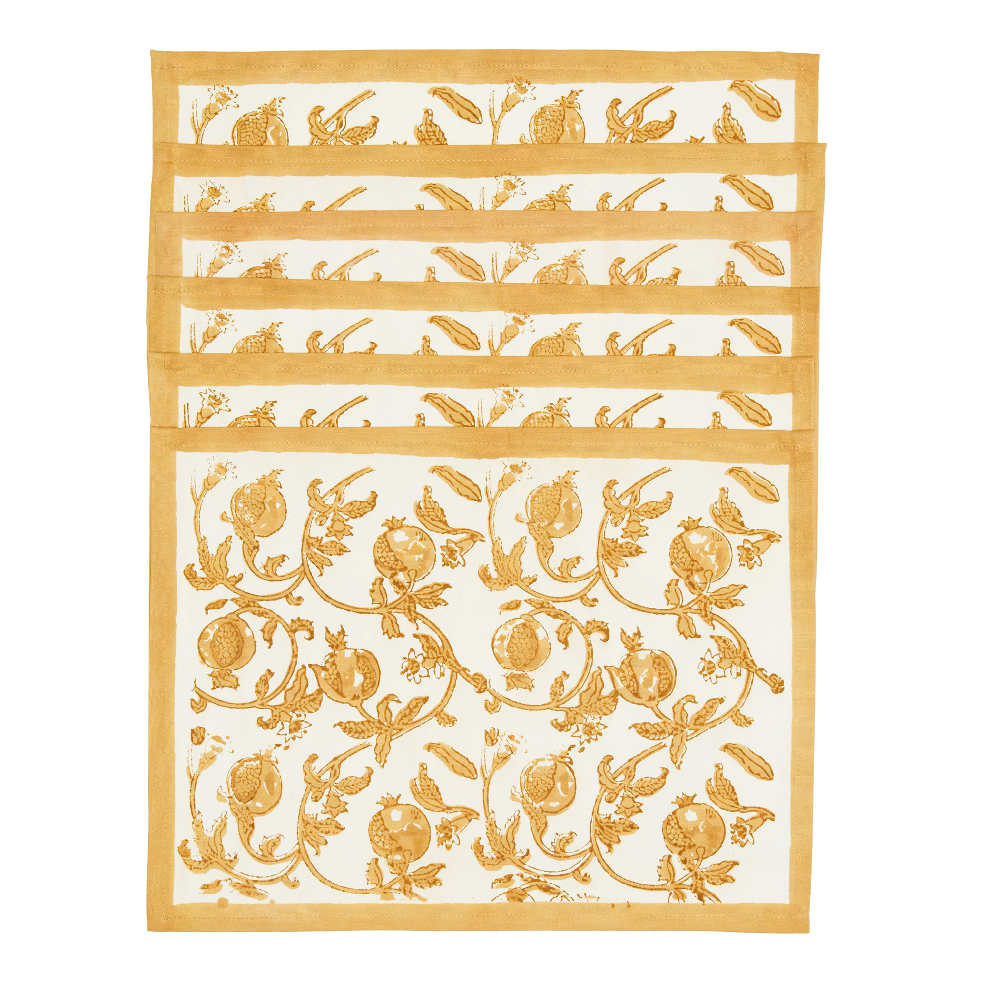 Brona 15" W x 18" L Placemat, Mustard