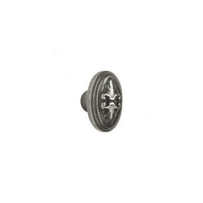 Fleur De Lis Bronze Oval Knob