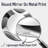 Planchard White Black Infinite Ripples - Waves Wall Mirror, White Round Decorative Mirror, Printed Metal Art-650253993