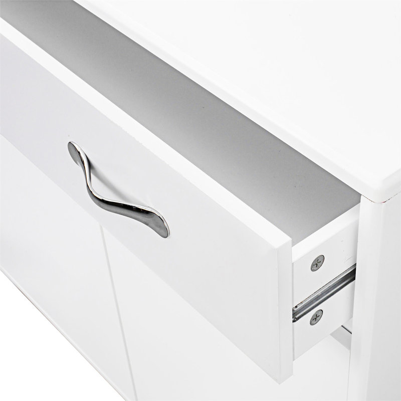 Versatile Three-Compartment Side Table