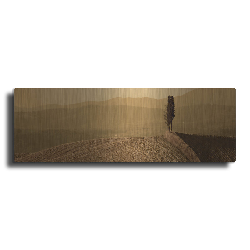 «Toscana Landscape 1» par Photoinc Studio, art mural en métal, H 12 po x l 36 po