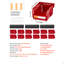 Bacs de rangement muraux, 12 bacs en plastique et 3 rails en métal, bac de rangement empilable en plastique pour vis, écrous, boulons, clous, organisateur d'outils