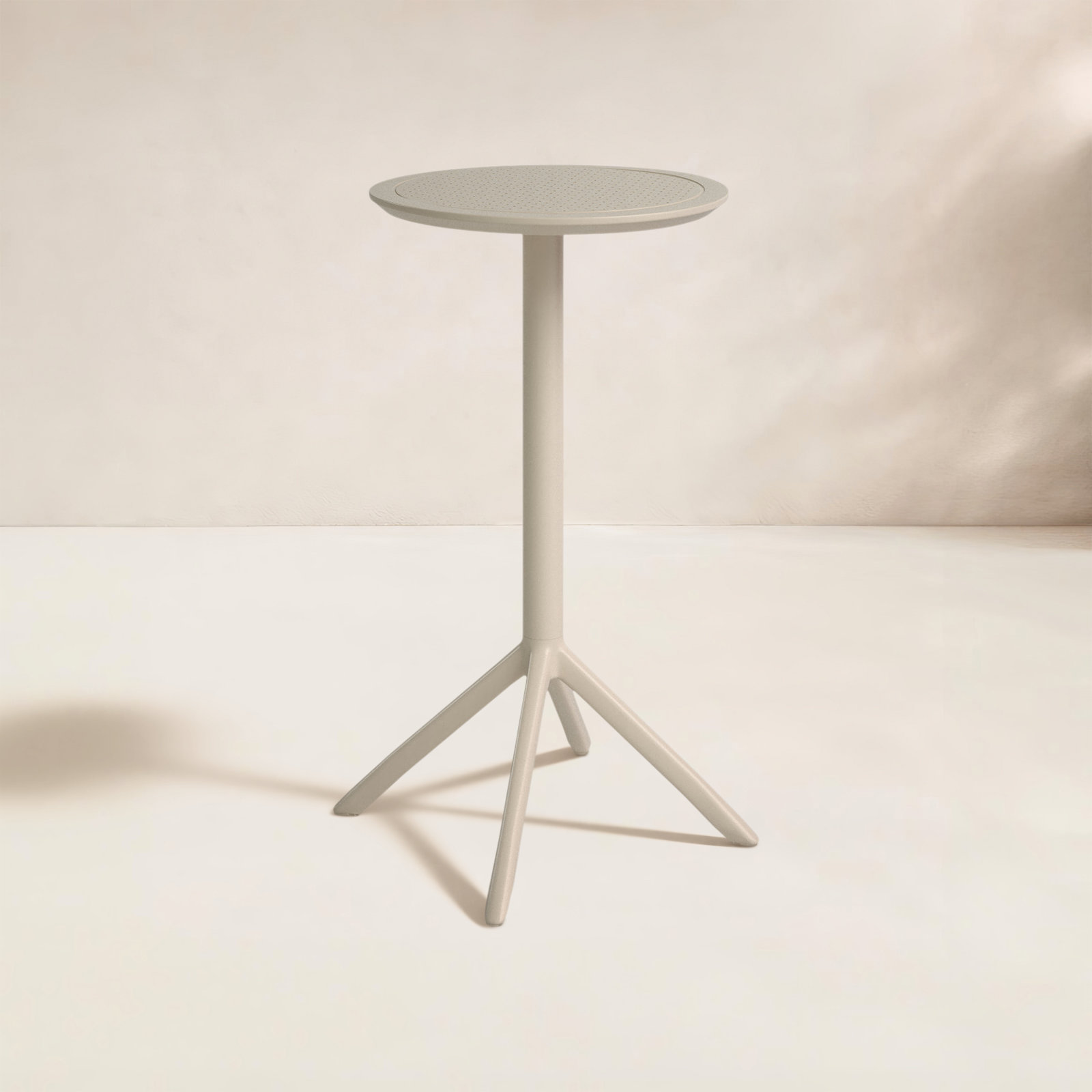 Elodie Patio Bar Table, Taupe, 42.5'' H x 23.6'' W x 23.6'' L