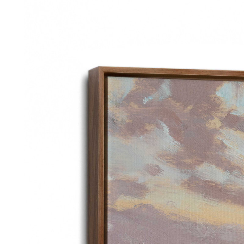 «Lowcountry Sunset» par Carson Overs passer, reproduction d'art sur toile, H 24 po x l 32 po, Cadre flottant, Brun