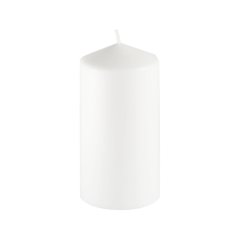 Ensemble de 3 bougies colonne non parfumées 3 pièces, Blanc, H 6 po x l 3 po x P 3 po