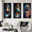 «Deep Space Planet Fusion», 3 pièces sur toile-875916279-875916278