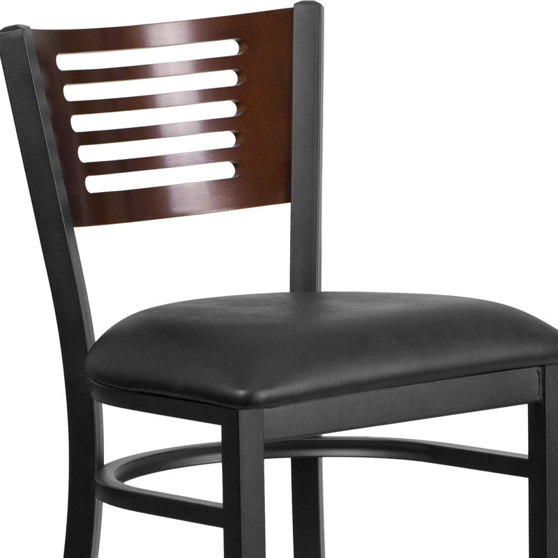Thornfeldt Upholstered Counter Stool with Metal Frame, 2, Brown, Black