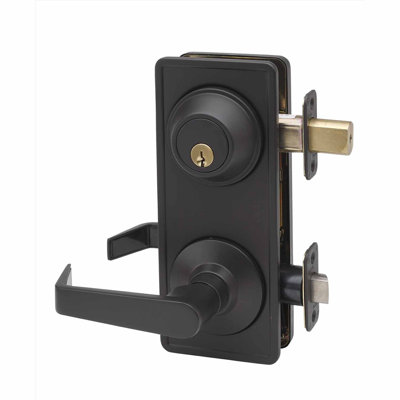 Commercial Levers With Deadbolt Universal/Reversible Entry Set