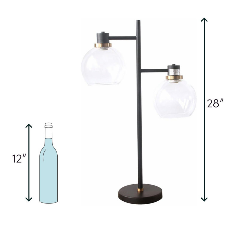 Brilon Metal Table Lamp, Black