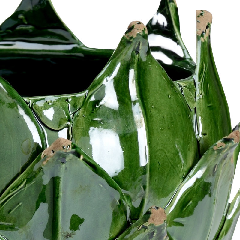 Handmade Ceramic / Porcelain Table Vase, Green