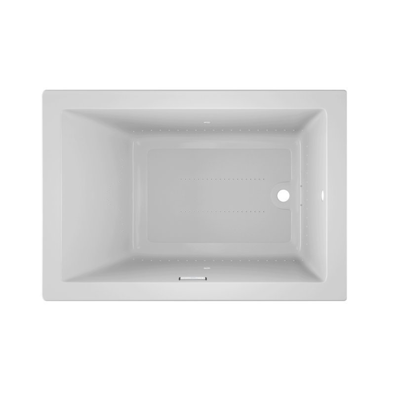 Solna™ Pure Chromatherapy 60" x 42" Drop in Air Bathtub, White, Right