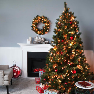 Wispy Willow Lighted Pine Christmas Tree