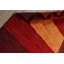 Tapis décoratif en laine rouge/brun de conception unique noué à la main New Age 5 pi 3 po x 8 pi 6 po