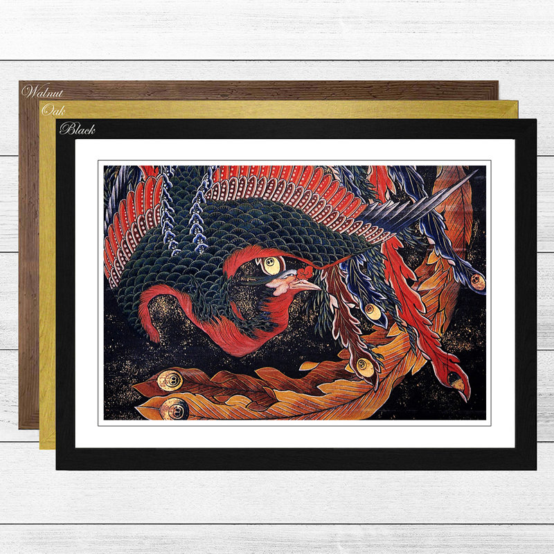 Katsushika Hokusai - Single Picture Frame Painting, Black