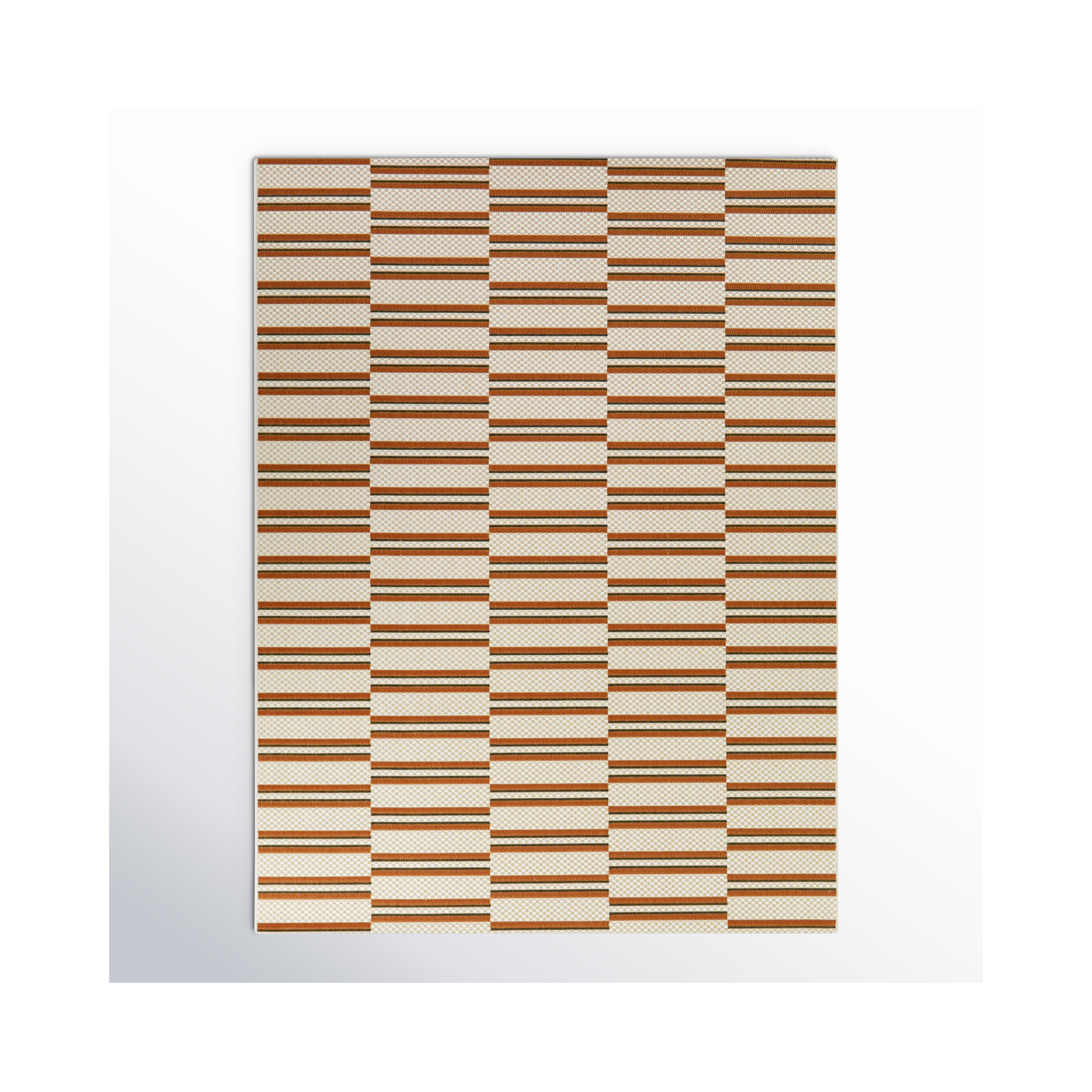 Carlos Orange Indoor/Outdoor Rug, Rectangle 7'10" x 10'