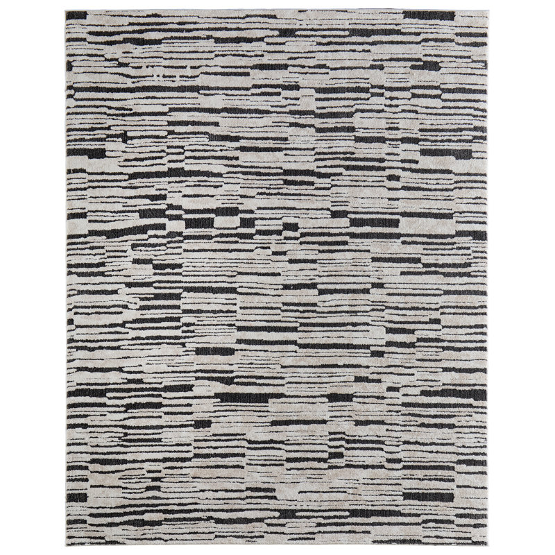 Yiana Modern Stripes Area Rug, Rectangle 9 pi x 12 pi