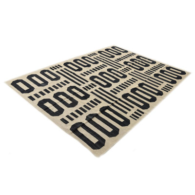 Tapis noir et blanc Jessen