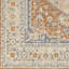 Tapis oriental orange brûlé lavable à la machine Kissena-70927542